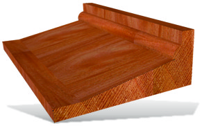 Classical cove router bit profile wood example