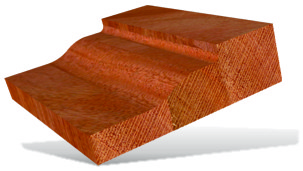 Classical cove router bit profile wood example